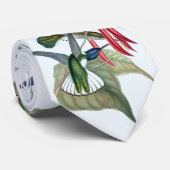 熱帯ハミングバードバーズオーキッドフラワータイ ネクタイ (ロール)