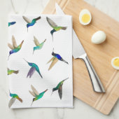 熱帯ハミングバード キッチンタオル (四つ折り)