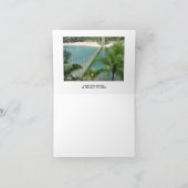 熱帯ハワイのハイビスカスの花はノート感謝していしています サンキューカード (内部)