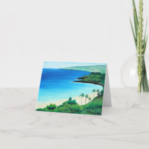 熱帯ハワイのビーチの芸術Notecard シーズンカード