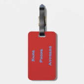 熱帯ハワイのヤシの木の砂浜の楽園 ラゲッジタグ (裏面縦)