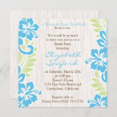 熱帯ハワイの招待状のターコイズ 招待状 (正面/裏面)