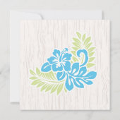 熱帯ハワイの招待状のターコイズ 招待状 (裏面)