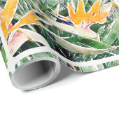 熱帯ハワイの極楽鳥 ラッピングペーパー (ロールコーナー)