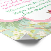 熱帯ハワイアンおむつピンベビーシャワーゲーム ポスター (角)