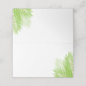 熱帯ハワイアンの葉折りラベルまたは プレイスカード (外部開封)