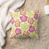 熱帯ハワイアンアイランドハイビスカスフラワーズフローラ クッション (ブランケット)