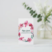 熱帯ハワイアンエレガントの花が友達を参照 紹介カード (スタンド正面)