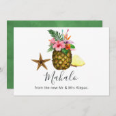 熱帯ハワイアンサマー結婚ズ サンキューカード (正面/裏面)