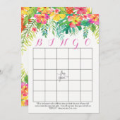 熱帯ハワイアンシャワービンゴカード (正面/裏面)