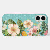熱帯ハワイアンターコイズiPhoneケース Case-Mate iPhoneケース (裏面 (横))