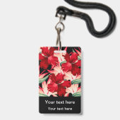 熱帯ハワイアンテーマイベント及びIDバッジデザイン バッジ (ストラップ付き表面)