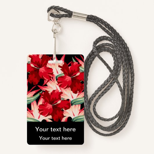 熱帯ハワイアンテーマイベント及びIDバッジデザイン バッジ (正面ランヤード)