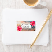 熱帯ハワイアンハイビスカスシー ラベル (インサイチュ)