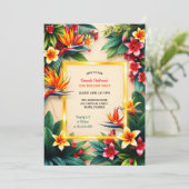 熱帯ハワイアンハイビスカスフラワーズバースデーパーティー 招待状 (スタンド正面)