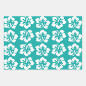 熱帯ハワイアンハイビスカスフラワー ラッピングペーパーシート (正面2)