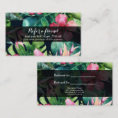 熱帯ハワイアンハイビスカスフローラフレンド参照 紹介カード (正面/裏面)