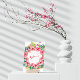 熱帯ハワイアンハイビスカス結婚詳細 エンクロージャーカード