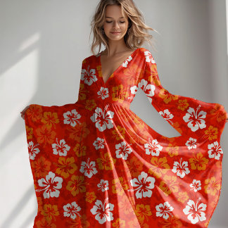 熱帯ハワイアンハイビスカス花柄 ファブリック