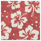 熱帯ハワイアンハイビスカス花柄 ファブリック (クローズアップ)