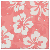 熱帯ハワイアンハイビスカス花柄 ファブリック (クローズアップ)