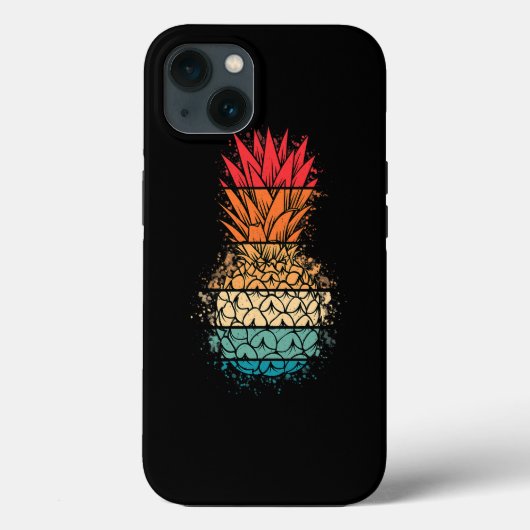 熱帯ハワイアンパイナップルアロハレトロヴィンテージハ Case-Mate iPhoneケース (裏面)