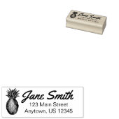 熱帯ハワイアンパイナップルパーソナライズされた果実 ラバースタンプ (押印)