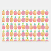 熱帯ハワイアンパイナップルパームアロハ ラッピングペーパーシート (正面)