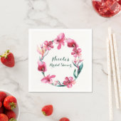 熱帯ハワイアンフラワーエレガントな結婚式パーティー スタンダードカクテルナプキン (インサイチュ)