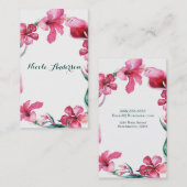 熱帯ハワイアンフラワーシエレガントックハイビスカス 名刺 (正面/裏面)