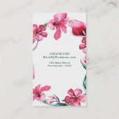 熱帯ハワイアンフラワーシエレガントックハイビスカス 名刺 (裏面)