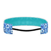 熱帯ハワイアンフラワーハイビスカスコバルトブルー アスレチックヘッドバンド (裏面)