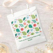 熱帯ハワイアンフローラフラワーズバースデーパーティー フェイバーバッグ (クリップ留めされた状態)