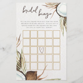 熱帯ハワイアンフローラブライダルシャワービンゴゲーム