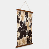 熱帯ハワイアンフローラ抽象芸術島 吊り下げ型タペストリー (傾斜あり)