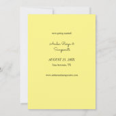 熱帯ハワイアンフローラ&パイナップルイエロー セーブザデート (裏面)