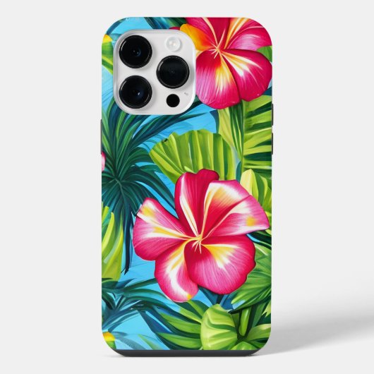 熱帯ハワイアンプリントiphoneケース iPhoneケース (裏面)