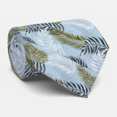 熱帯ハワイアンライトブルーのメンタイ ネクタイ (ロール)