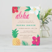 熱帯ハワイアンルアウ(ハワイ式宴会)パーティの招待状 招待状 (スタンド正面)