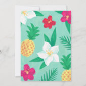 熱帯ハワイアンルアウ(ハワイ式宴会)パーティの招待状 招待状 (裏面)