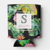 熱帯ハワイアンルアウ（ハワイ式宴会）フローラモノグラム 缶クーラー (裏面)