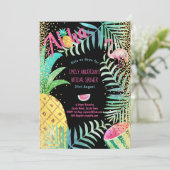 熱帯ハワイアンルアウ（ハワイ式宴会）ブライダルシャワー 招待状 (スタンド正面)