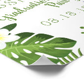 熱帯ハワイアンルアウ（ハワイ式宴会）卒業パーティーのサイン ポスター (角)