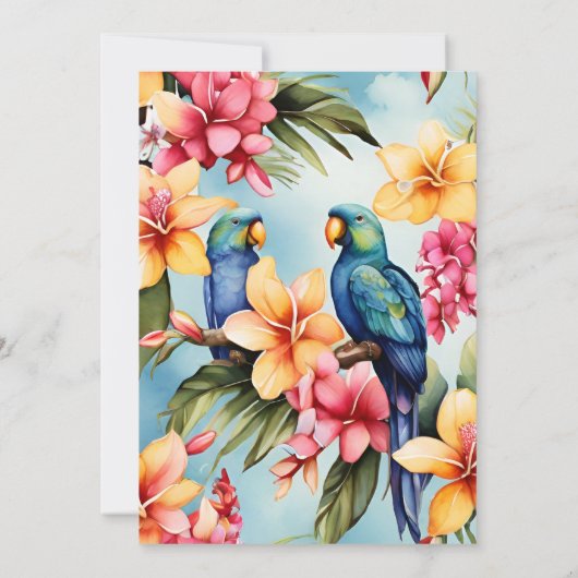 熱帯ハワイアンルアウ（ハワイ式宴会）卒業党 招待状 (裏面)