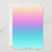 熱帯ハワイアンルアウ(ハワイ式宴会)招待状 招待状 (裏面)