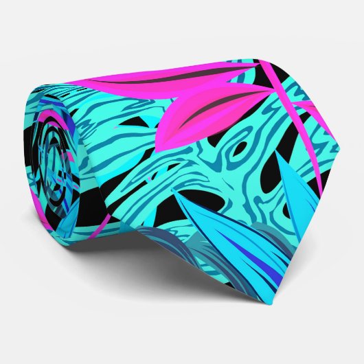 熱帯ハワイアン模様 ネクタイ (ロール)