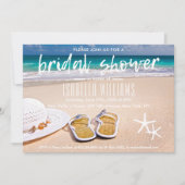 熱帯ハワイアン海ビーチブライダルシャワー 招待状 (正面)