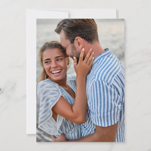 熱帯ハワイアン目的地ビーチ結婚式 セーブザデート (裏面)