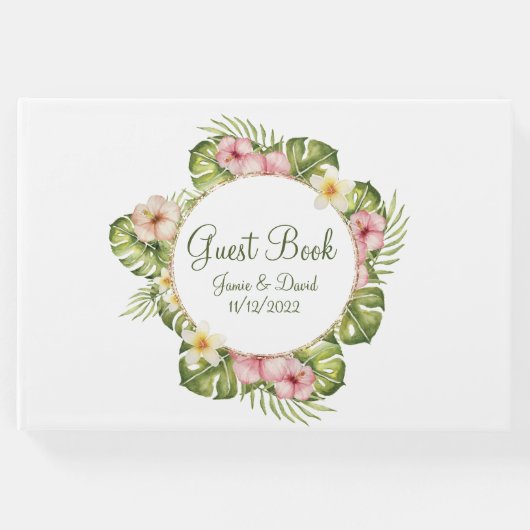 熱帯ハワイアン結婚の花 ゲストブック (正面)