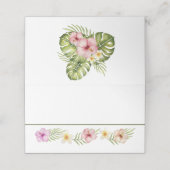 熱帯ハワイアン結婚の花 プレイスカード (外部開封)